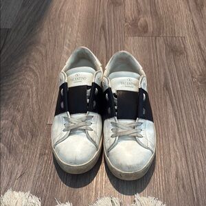 Valentino White and Black Sneakers